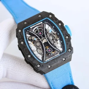 Men’s Watches Carbon Fiber Skeleton Dial Suspended Movement Automatic Watch Mechanical Watch