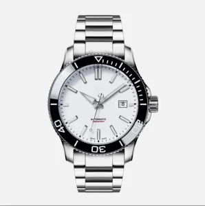 Men’s Watches Dive Watch 41MM Silver Stainless Steel Bracelet Water Resistant to 60 ATM Classic Dress Wrist Watch