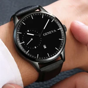 Men’s Watches Luxury Sport Quartz Watch Leather Simple Men Watch Relogio Masculino