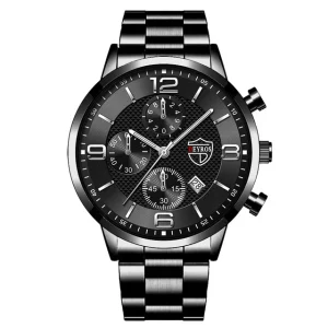 Mens Watches Stainless Steel Quartz Mens Wrist Watch Luxury Calendar Relogio Masculino Waterproof Luminous Man Watches