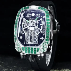 Men’s Watches with High end Luxurious Cases Set with Moissanite Sapphire Crystal and Automatic Mechanical Watches