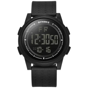 Men’s Waterproof Sports Electronic Watch with Light and Thin Design Large Screen Luminous Student Watch Fashionable and Simple