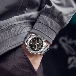 Men’s Waterproof Sports Watch Chronograph Luxury Custom Logo Factory Business Fashion Quartz Men’s Wristwatch