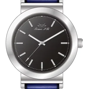 Men’s Waterproof Stainless Steel Case Analog Quartz Watch Leather Strap 20mm Glass Dial 5BAR