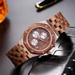 Men’s Wood Watch Rosewood Vintage Watch for Men