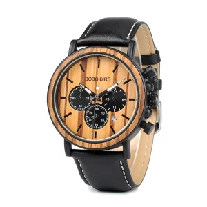 Men’s Wood Watches Multi Function and Multi Color Sport and Fashion Style