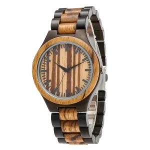 Men’s Wood Wristwatch Handmade Wooden Bamboo Watch Anniversary Wedding Gift for Him Father’s Day Groomsmen Bridesmaid Gift