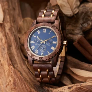 Men’s Wood Wristwatch Handmade Wooden Watch Anniversary Wedding Gift for Boyfriend Father Groomsmen Gift