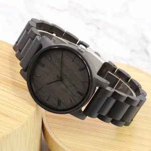 Men’s Wood Wristwatch Handmade Wooden Watch Anniversary Wedding Gift for Him Her Groomsmen Bridesmaid Gift