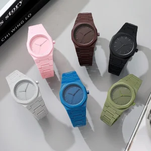 Men’s Wristwatch in Multiple Bright Colors Colored Plastic Men’s Quartz Watch Unisex