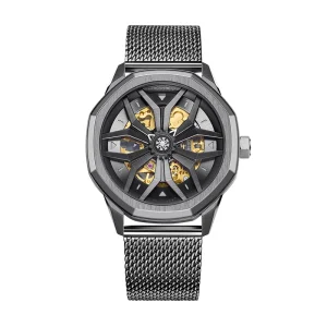 Mesh Strap Men’s Sports Watch Chronograph Waterproof OEM Automatic Watch Japan Movement