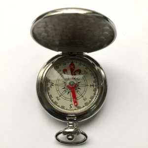 Metal Clamshell 47mm Multifunctional Compass Pocket Watch Type Outdoor