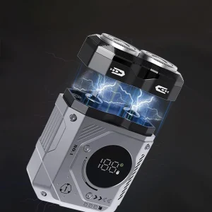 Mini Electric Men’s Razor Shaver Waterproof IPX7 Double Cutter Head Beauty Device USB Charging Home Use