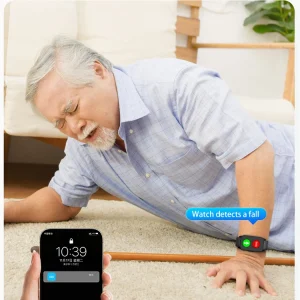 Mini GPS Wireless Bracelet Tracker With HR BP Temperature SOS Urgent Call Fall Detection For Senior Kids Children Alzheimer