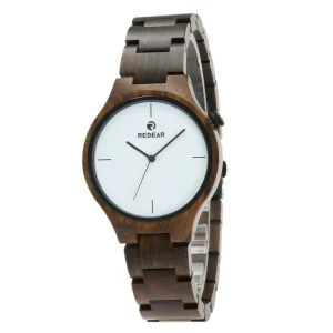 Minimal Style Custom Black Sandal Wood Watch for Both Men and Women.reloj De Madera De Estilo Minimalista