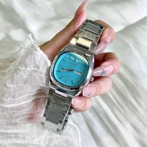 Minimalist Calendar Pointer Luminous Women’s Square Quartz Waterproof Watch