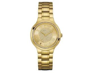 Minimalist Guessses Women’s Quartz Watch with Diamond Accents Stylish Design