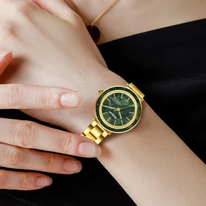 Minimalist Lady Luxury Stainless Steel Watch Fashion Design Gold Hangzhou Movement Waterproof 3BAR Butterfly Clasp Women’s