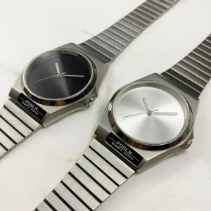 Minimalist Luxury Stainless Steel Unisex Quartz Watch Solid Dial Fashion Wristwatch Business Casual Couple Style