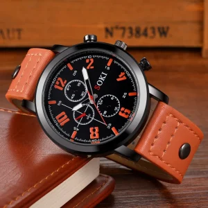 Minimalist Quartz Men Sport Wrist Watch Leather Strap 4 Colors SMKI016