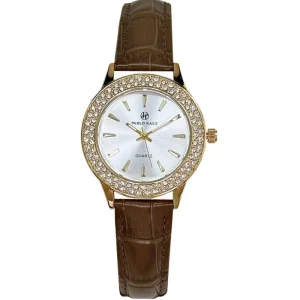 Minimalist Women’s Quartz Watch Luxury Crystal Bezel Vintage Leather Strap Gold Tone Ladies Waterproof Luminous Watch