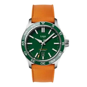 Miyota 9015 Automatic Watch Green Dial Ceramic Bezel 200m Waterproof Custom Logo Men Mechanical Diver Wristwatch Private Label