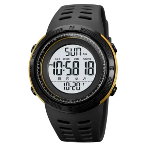 Model 2070 Men’s Sport Digital Watch 50m Waterproof Plastic Case Alarm