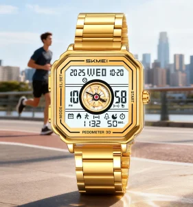 Model 2507 Pedometer Digital Sports Watch for Men Waterproof Multifunctional OEM Supplier
