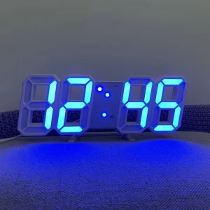 Modern 3D LED Clock Table Thermometer Display Office Electronic Wall Digital Alarm Clocks