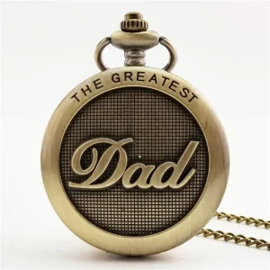 Modern Quartz Pocket Watch Unisex Alloy Strap Round Case 8cm Dial No Waterproof KiKi Brand Dad Grandpa Gifts (KWT2210)