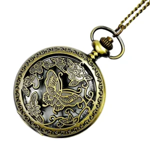 Modern Stainless Steel Quartz Movement Dial Pocket Watch with 3BAR Water Resistance and Deer Factory Direct Sale