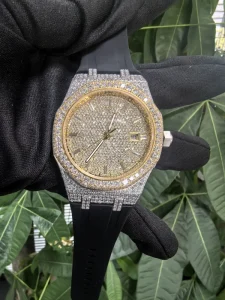 Moissanite Watch Luxury Business Watch Auto Date Feature VVS Iced Out