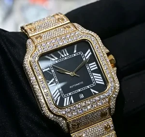 Moissanite Watch Mechanical Watch for Men Square Case