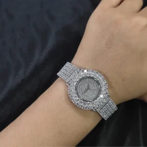 Moissanite Watch S925 Silver Custom High-grade Luxury Fine Jewelry Gift Pave Full Iced Out VVS1 Mechanical Watch