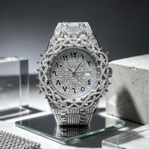 Moissanite Watch Thorny Vines Dial Designer Wristwatch