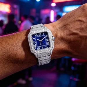 Montre En Moissanite Moissanite Watch Sapphire Crystal Waterproof Case Men’s Wristwatch Top Quality Moissanite Watch VVS