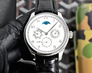Moon Phase Mechanical Watch Date Display Multi Function Wristwatch for Men