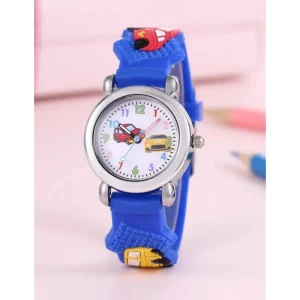 Ms 745 Cute Cartoon Car Pattern Quartz Watch Children Fashionable Smart Watch for Kids Girls and Boys