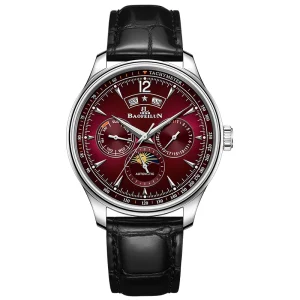 Multi Function Three Eyed Six Finger High Quality Stainless Steel Sapphire Crystal Business Men’s Night Light Wristwatch