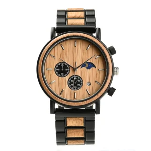 Multi Function Wooden Watches for Women Custom Logo Watch