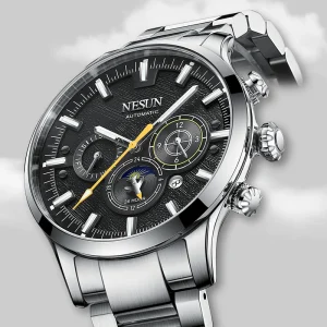 Multi-function Automatic Mechanical Watch Luminescent Waterproof Calendar Business Casual Fashion Men’s Watch 9052
