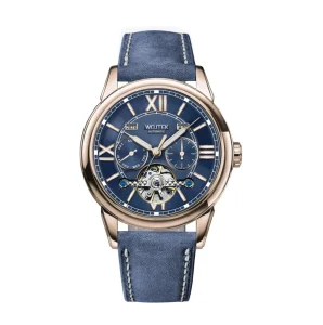 Multifunctional Automatic Mechanical Watch Big Tourbillon Moon Calendar Chronograph Water Resistant Dial Pointer