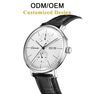 Multifunctional Automatic Mechanical Watch for Men Arched Sapphire Crystal Stainless Steel Case Water Resistant