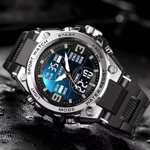 Multifunctional Luminous Alarm Clock Sports Watch Waterproof Electronic Watch Men’s Junior High School Students