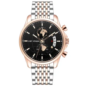 Multifunctional Men’s Sports Watch with Timer Waterproof Night Vision Stainless Steel Strap Alloy Case Date Display Gift for Men