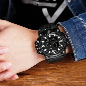 Multifunctional Outdoor Men’s Women’s Students Running Sports Watch LED Electronic Round Watch