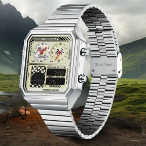Multifunctional Wristwatch Stopwatch Time and Week Electronic Movement Digital Watches for Men
