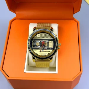 NAICE Men’s Hollow-Out Quartz Watch Original Design Mesh Strap Casual Fashion Wristwatch