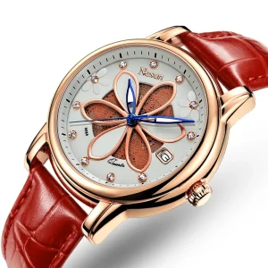 NESUN Quartz Women’s Watch Stylish Versatile Water-Resistant Luminous Minimalist Ceramic Casual Wristwatch