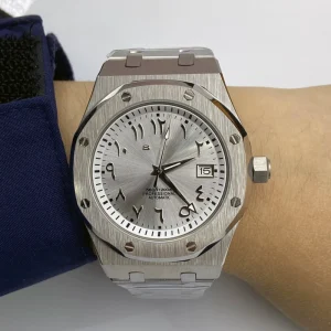 NH35 Movement Waterproof Stainless Steel Arabic Dial Men’s Mechanical Watch Minimalist